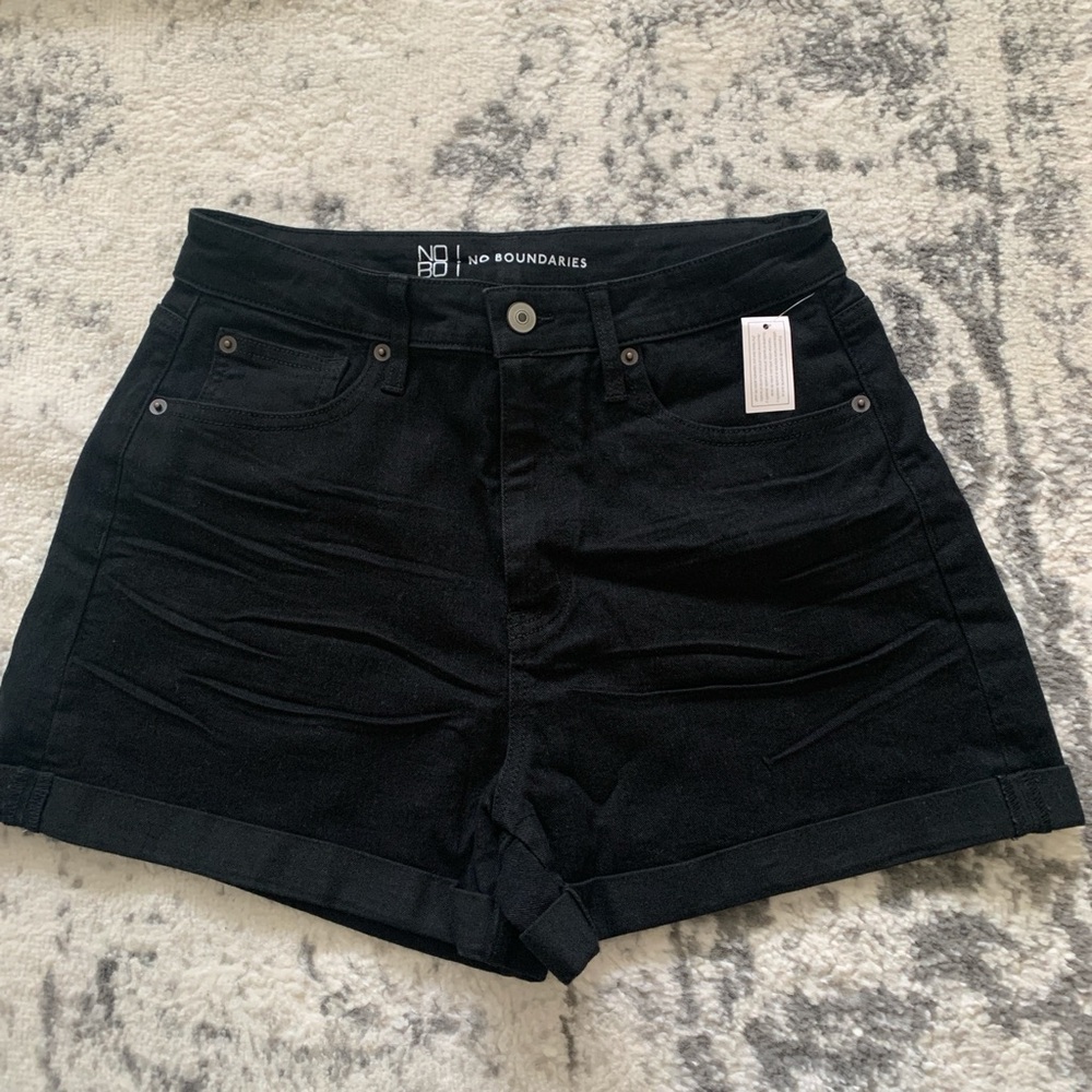 NWT High Waisted Black Jean Shorts